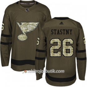 Män Ishockey St. Louis Blues Tröja Paul Stastny 26 Adidas 2017-2018 Camo Grön Authentic